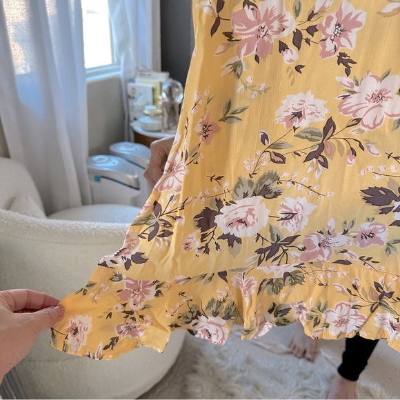 NEW Faithfull The Brand Jeanette Dress Yellow Floral XS - Picture 10 of 12